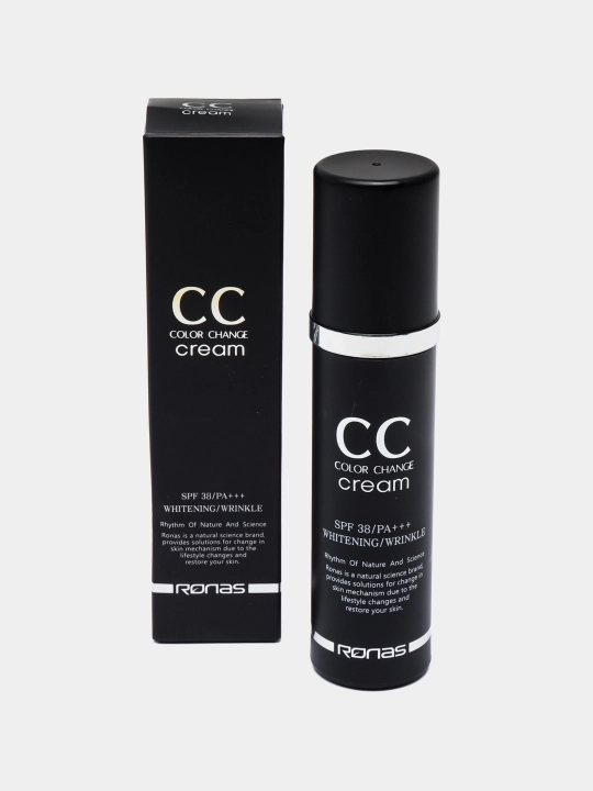 Tonal krem Ronas CC, teri rangini sozlovchi SPF 38/PA+++, 50 ml
