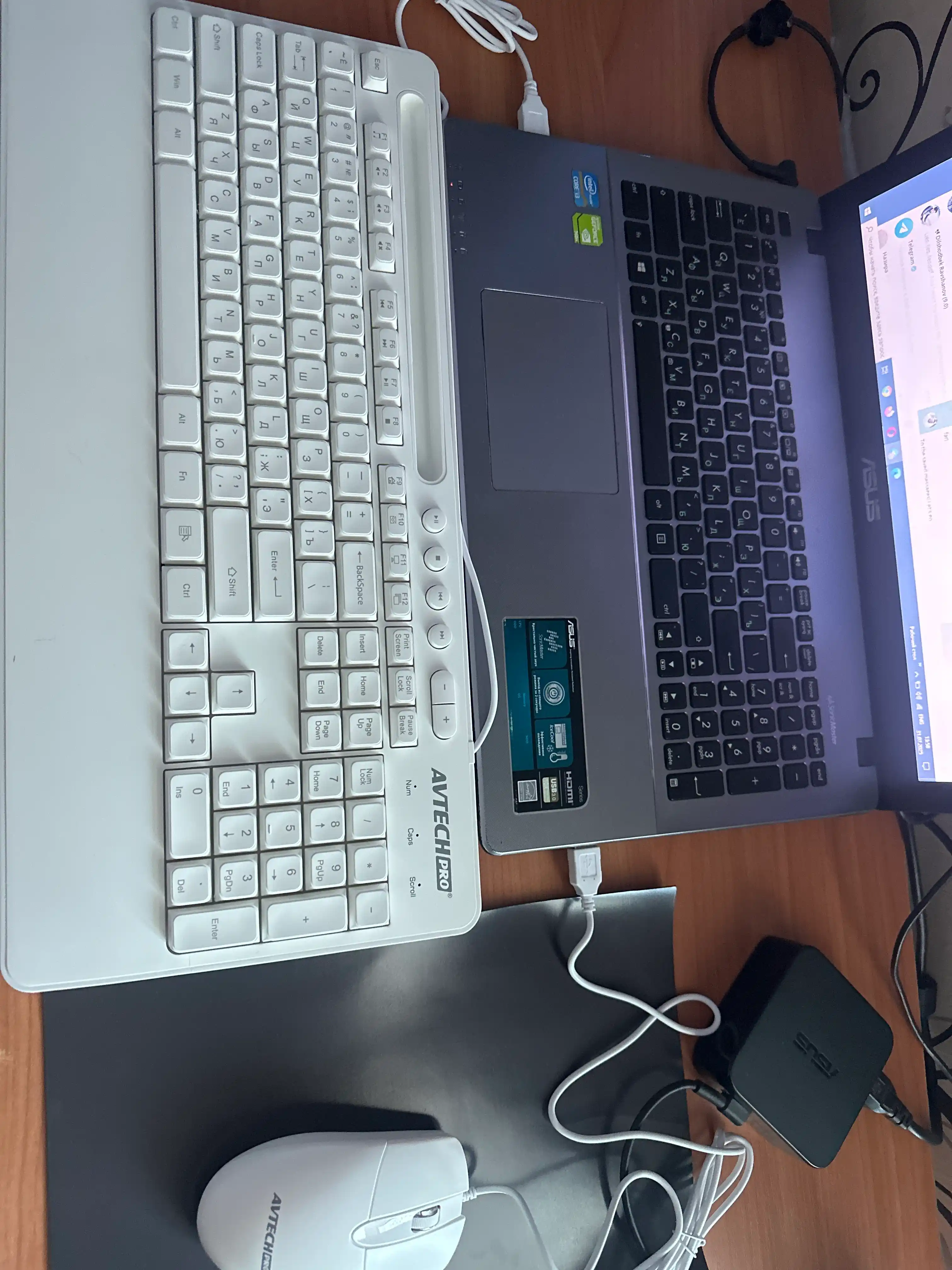 Клавиатура и мышь, механическая клавиатура, мышка проводная, Avtech, PRO C303, для офиса