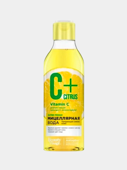 Мицеллярная fresh-вода C+Citrus, для сияния кожи AntiagEnz, 245 мл