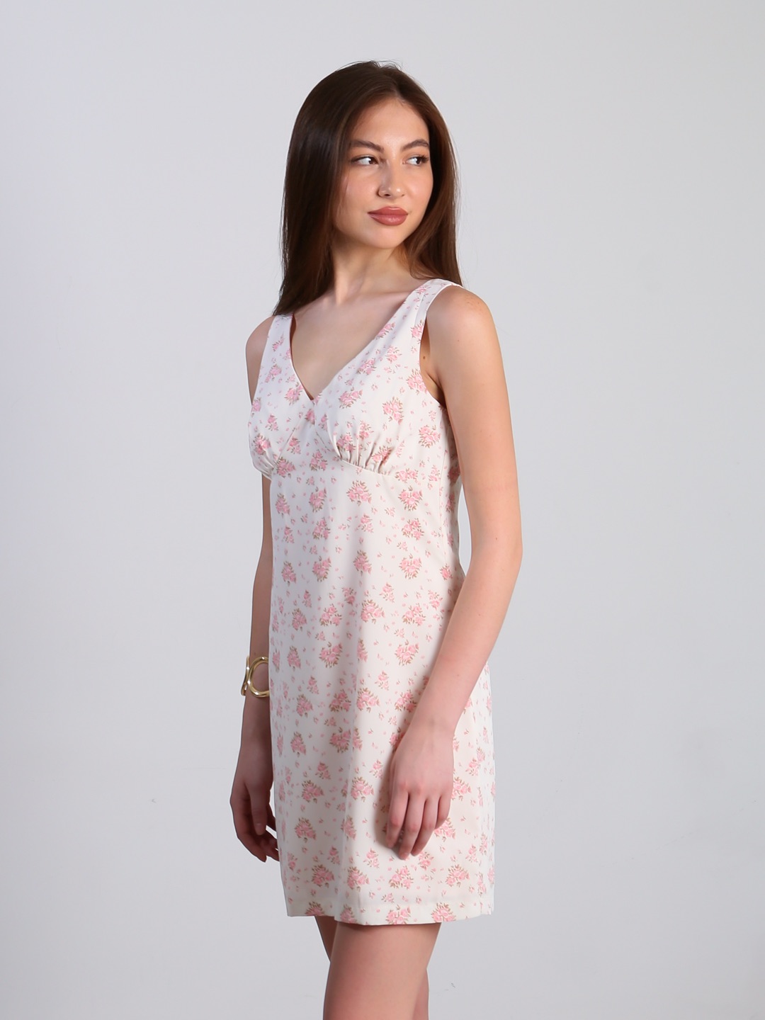 Sarafan mini, 100% viskozadan, astarli, S-M  - 