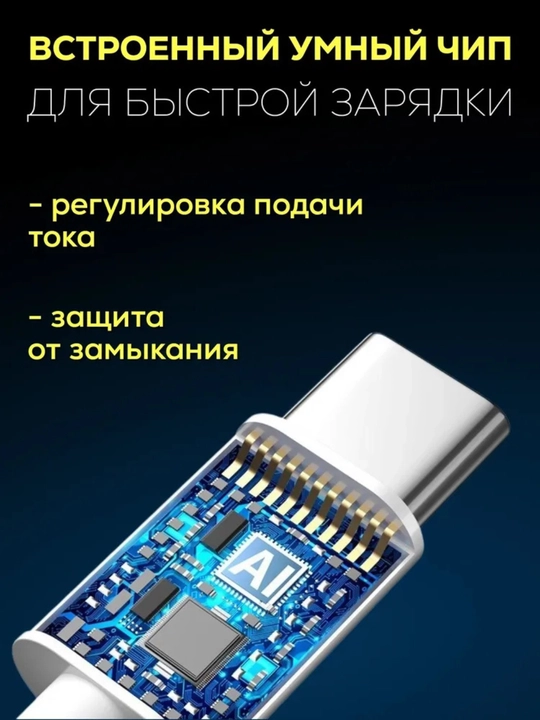 Ype-C to Type-C kabel – 1m, iPhone 15/16, MacBook, tez zaryadlovchi, oq rang