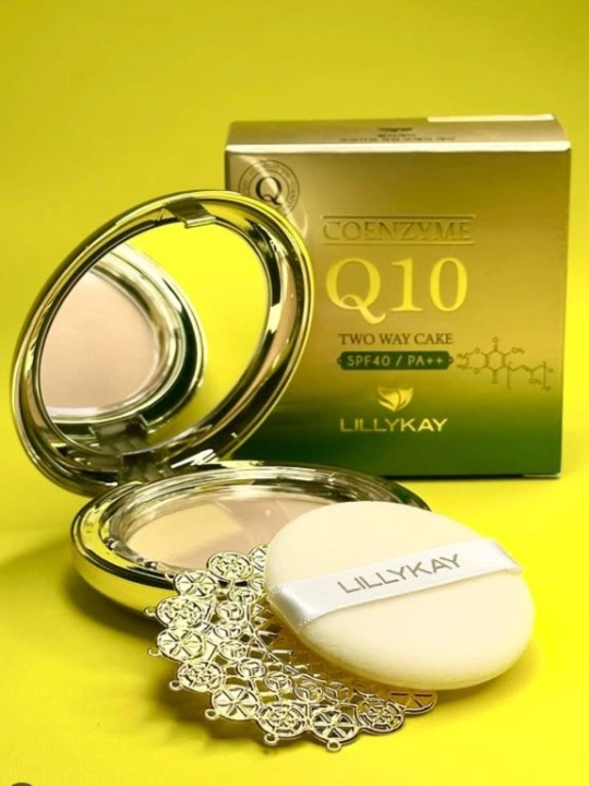 Ixcham upa Q10 koenzimi bilan va aloe ekstrakti bilan Lillykay Two way Cake SPF40/PA+++