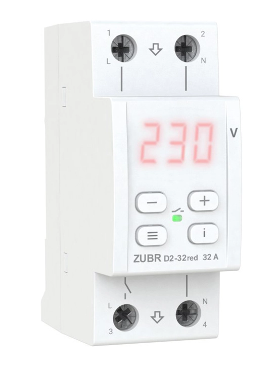 Реле напряжения Zubr D2-32 red - 