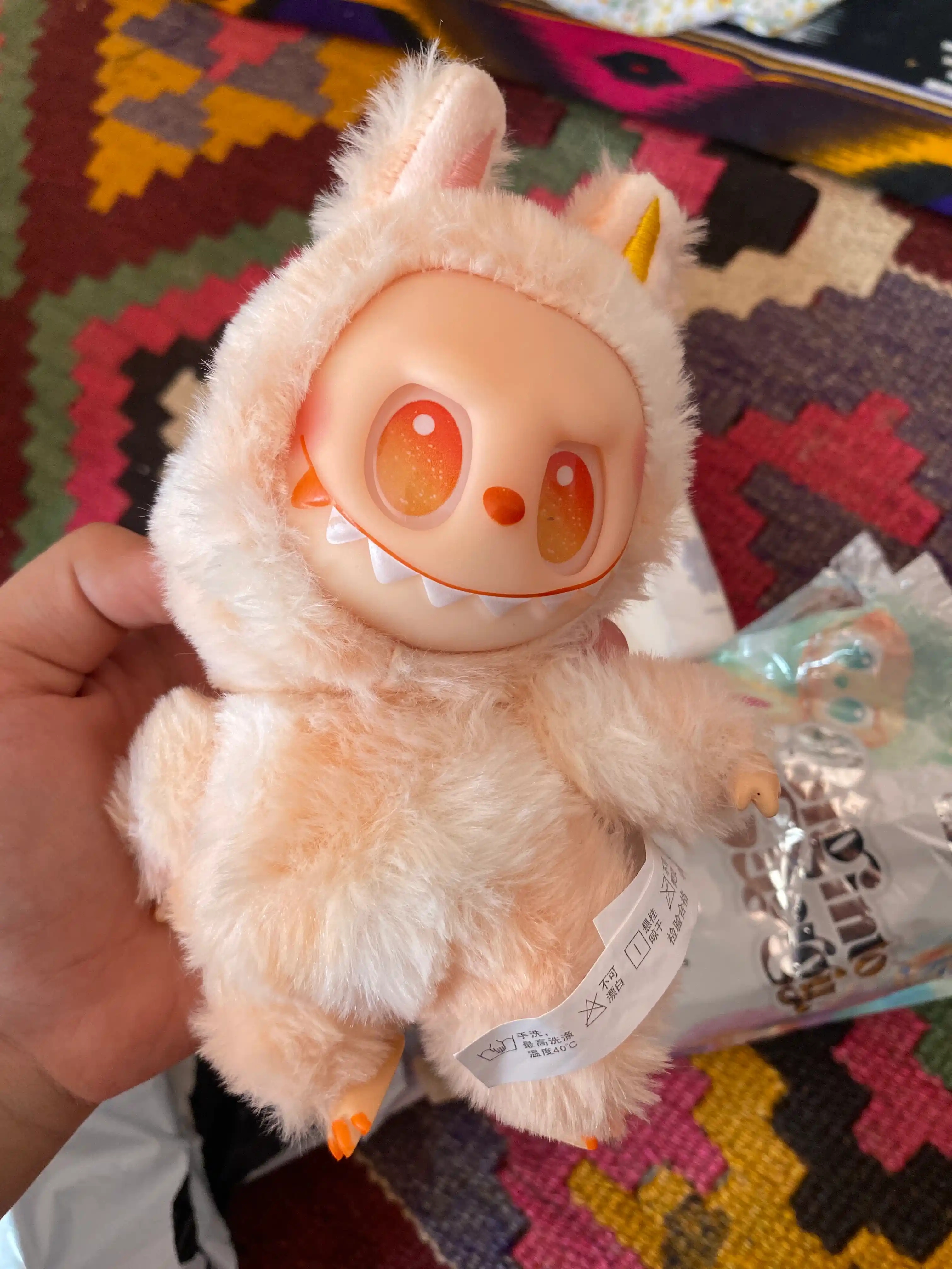Labubu va Stitch Popmart yumshoq o‘yinchoq kolleksion, random rangda