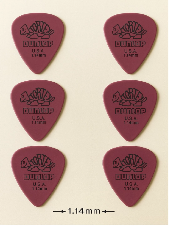 Dunlop mediatorlar to‘plami (6 dona) – turli rangda va qalinlikda - 