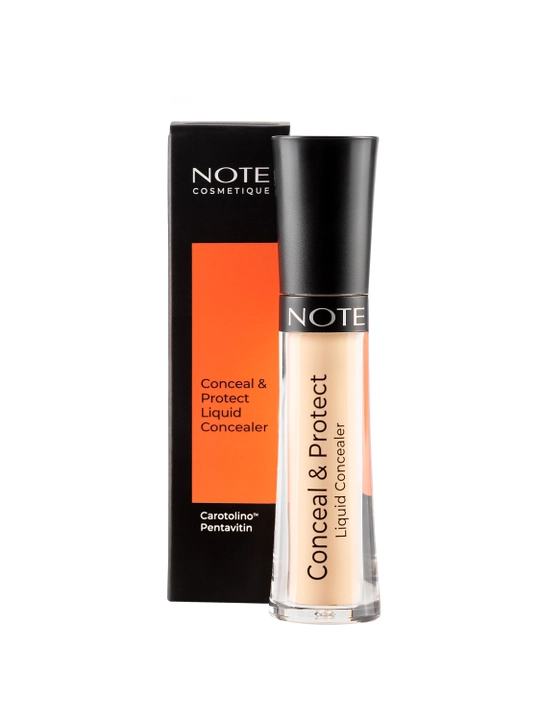 NOTE Conceal & Protect Liquid Concealer, 4.5 ml — ko‘z tagi uchun konsiler, yopish