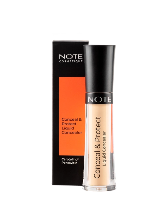 NOTE Conceal & Protect Liquid Concealer, 4.5 ml — ko‘z tagi uchun konsiler, yopish