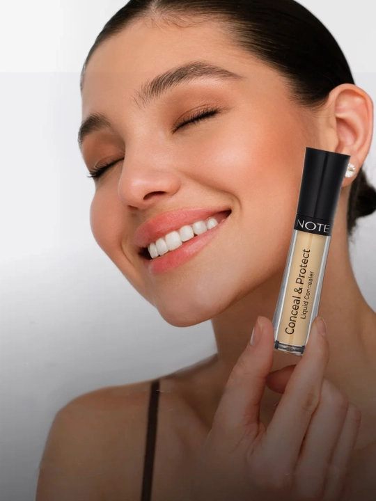 NOTE Conceal & Protect Liquid Concealer, 4.5 ml — ko‘z tagi uchun konsiler, yopish