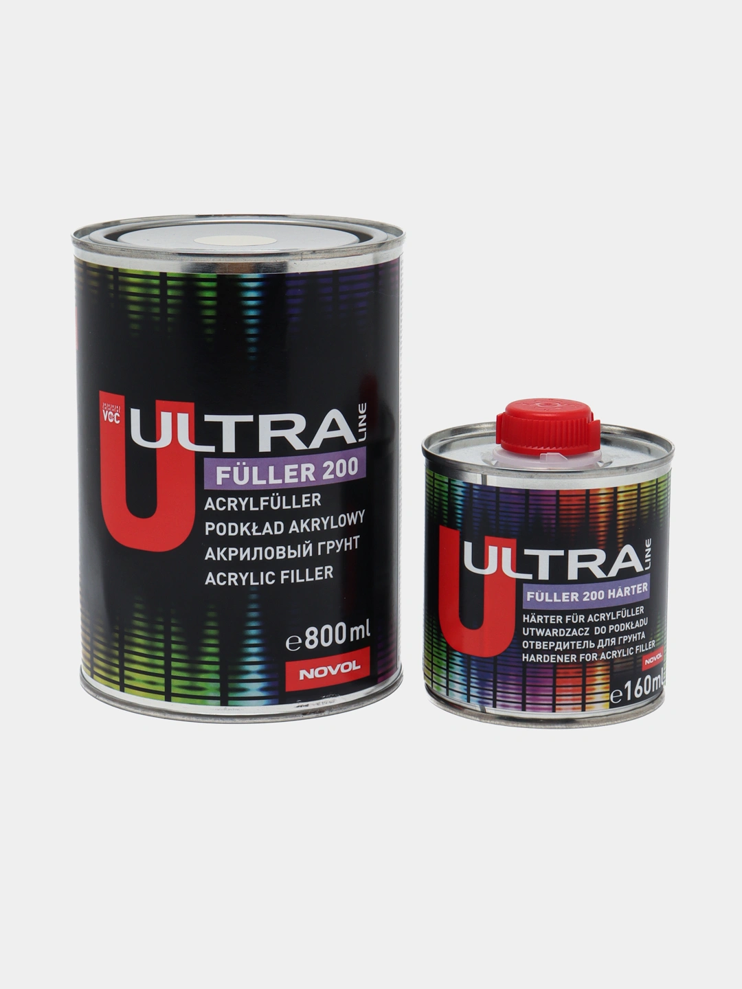 NOVOL ULTRA FULLER 200 грунт акриловый 5:1 800 мл + отвердитель Novol ...