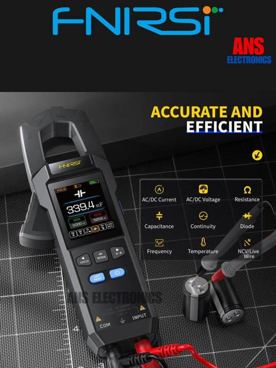 FNIRSI DMC‑100 — интеллектуальные токоизмерительные клещи‑мультиметр