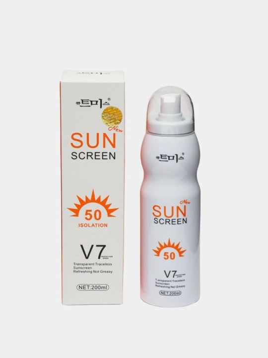 Quyoshdan himoya qiluvchi sprey kremi, 50 SPF, Sun screen V7, 200 ml