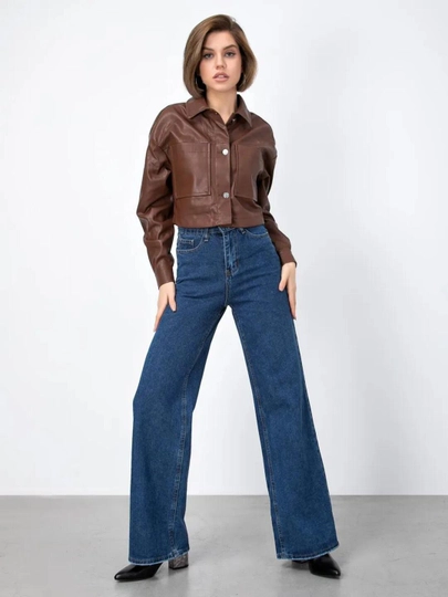 Ayollar wide leg jinsilar, denim shimlar, truba, palatso