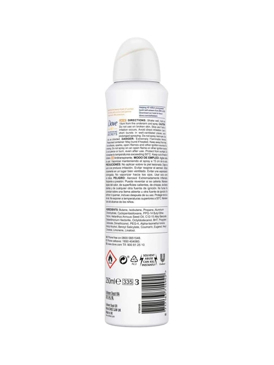 Antiperspirant-dezodorant spreyi Dove, 250 ml