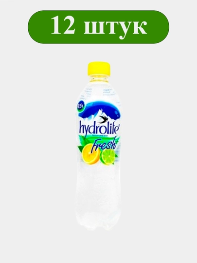 ПЕТФ Ароматизированная Вода "Hydrolife Fresh" - 0,5л - Лимон  12  штук — HYDROLI-SKFJВ21