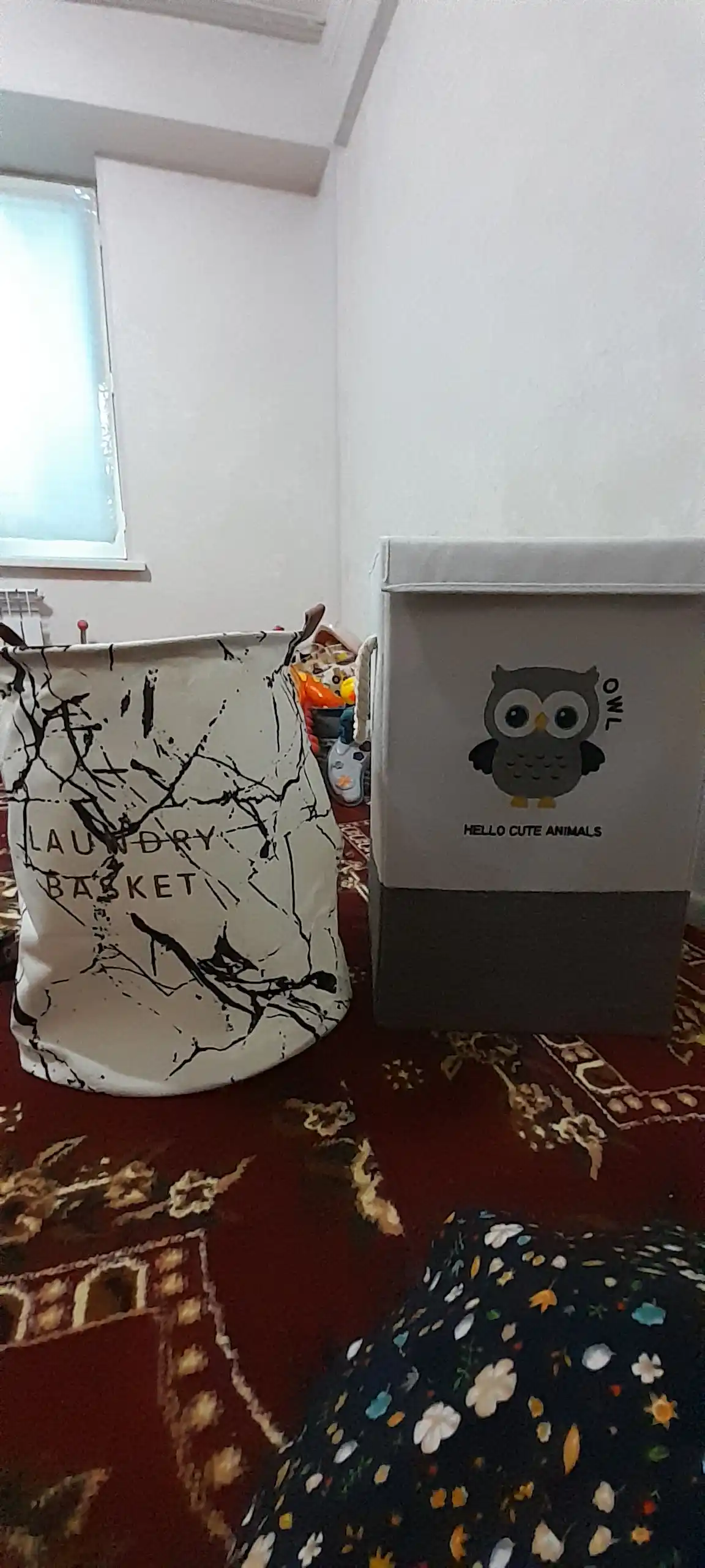 Корзина для игрушек, органайзер для одежды, для белья, большая, с крышкой, складная