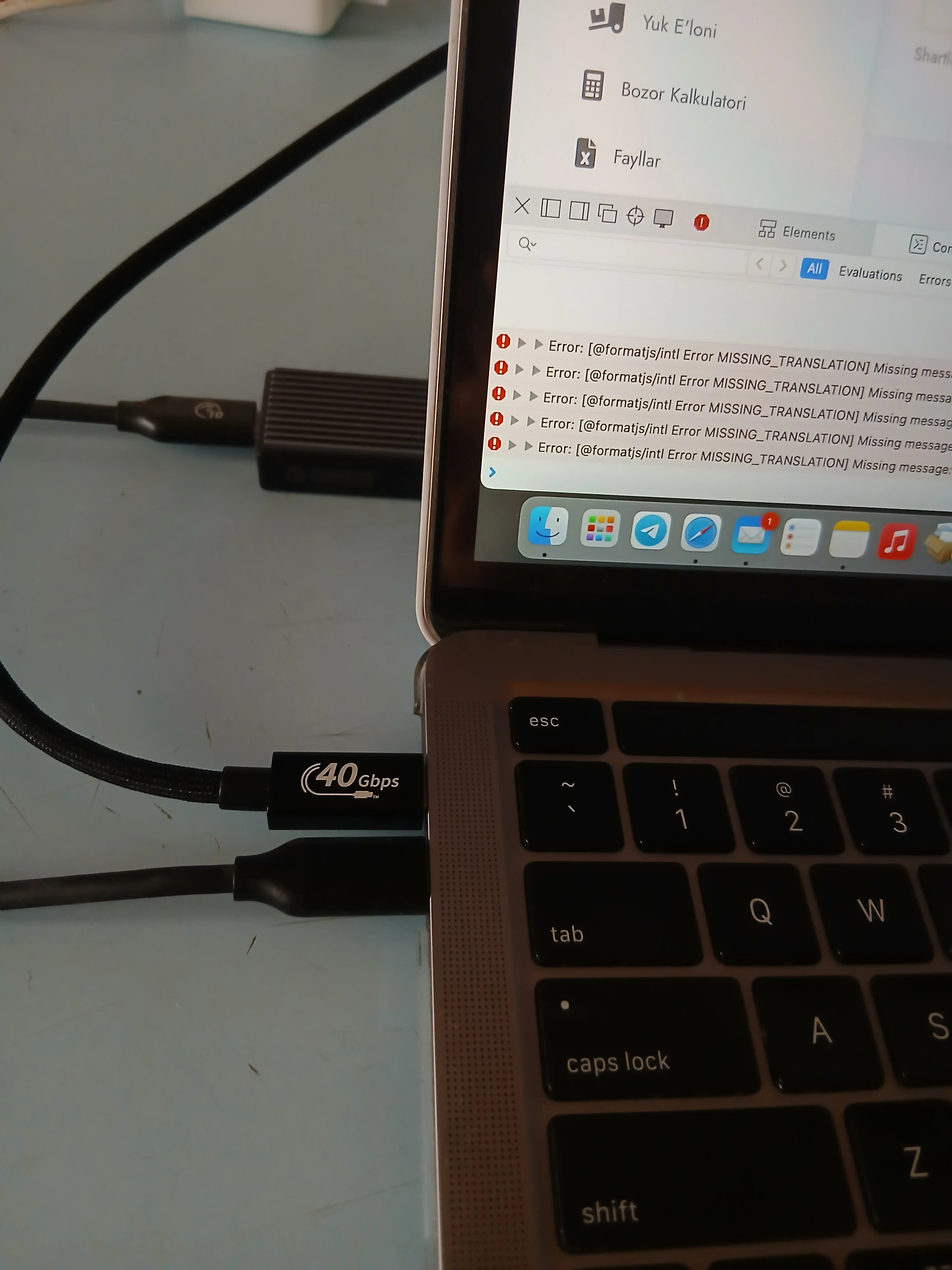 Kabel Type-c, USB-C Thunderbolt 4, 40 gigabit, 240w 5A, 8k
