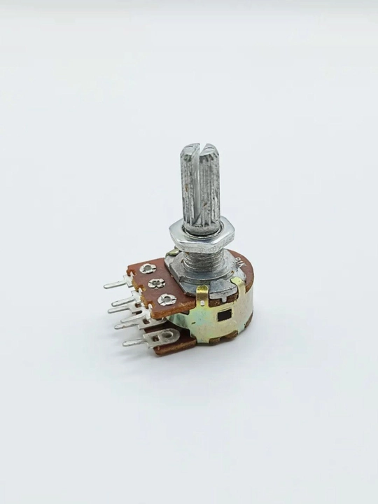 Potensiometr WH148-2 B1K L20mm 1kOm, 6 pinli, panel uchun