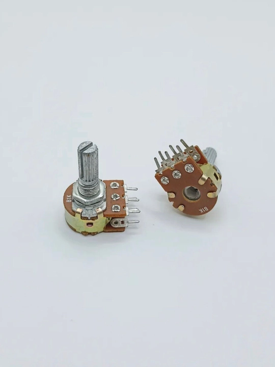 Переменный резистор (потенциометр) WH148-2 B1K, 1кОм, L20 мм, 6 пин, комплект 2 шт