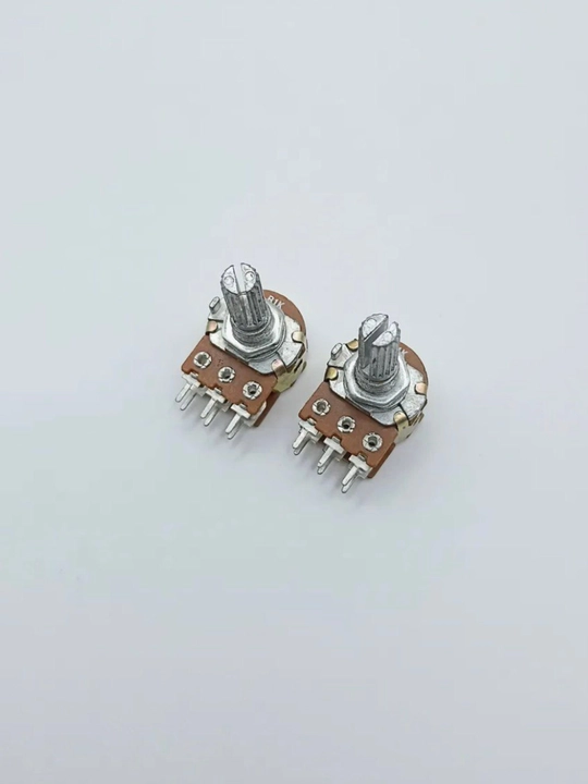 Переменный резистор (потенциометр) WH148-2 B1K, 1кОм, L20 мм, 6 пин, комплект 2 шт