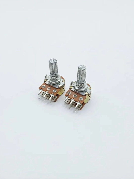 Переменный резистор (потенциометр) WH148-2 B1K, 1кОм, L20 мм, 6 пин, комплект 2 шт