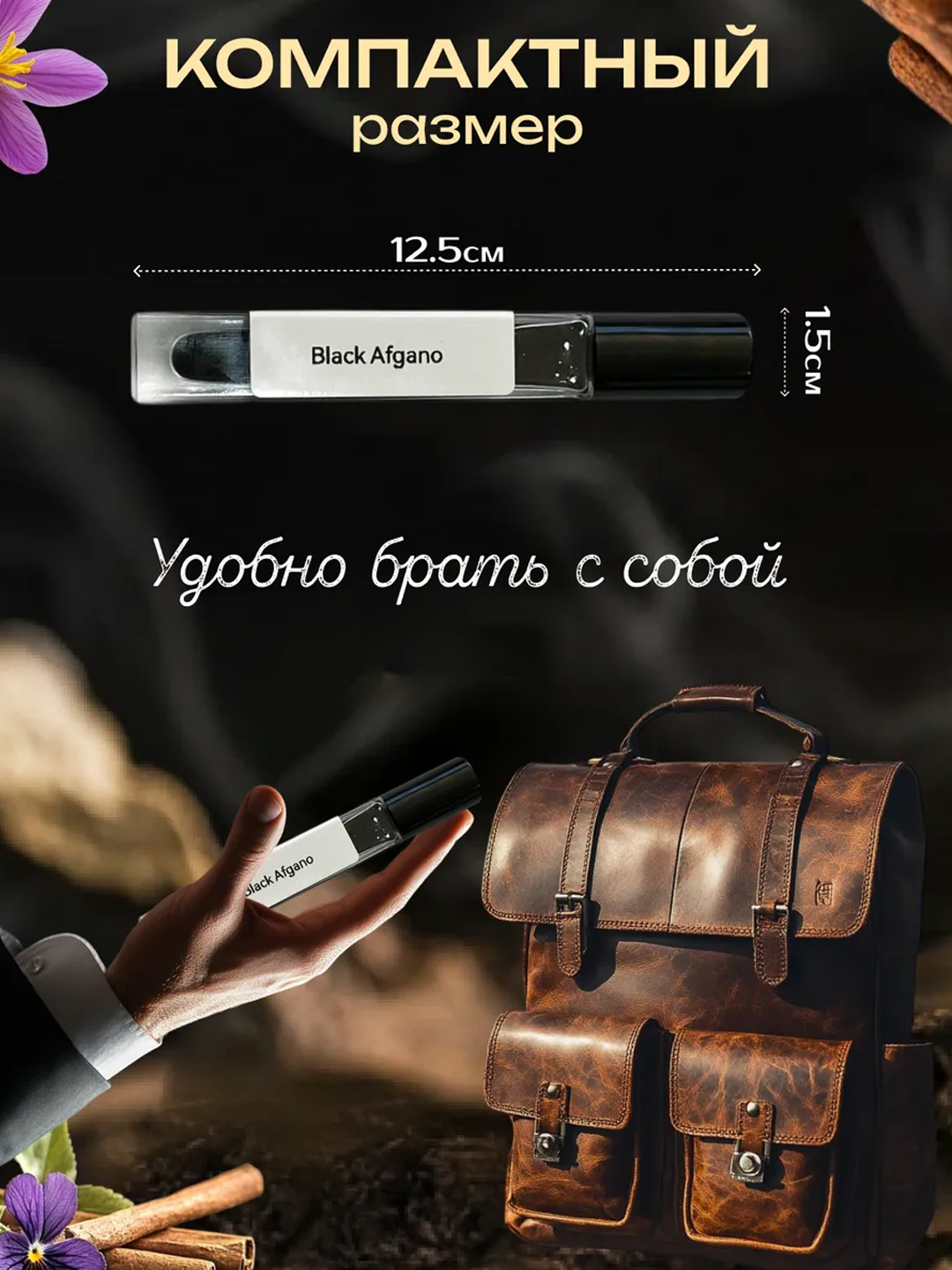 Erkaklar atiri Black afgano NASOMATTO-ga asoslangan