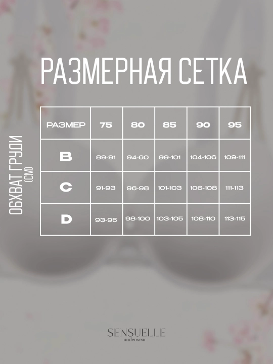 Ayollar ichki kiyimlari to‘plami, to‘r, siynaband va ichki kiyim, Push-up B va C chashka