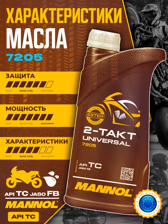 MANNOL 2-Takt Motorbike универсальное масло для мототранспорта