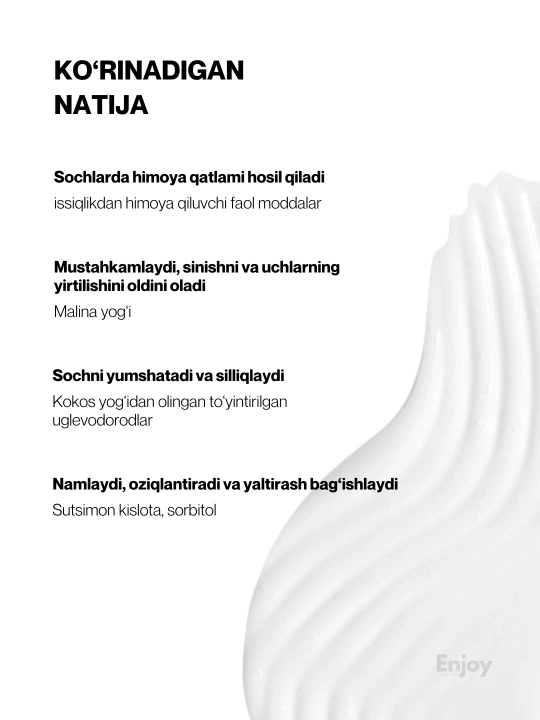 Pena, pasta, sprey, pudra uchun soch układkasi The Act, hajm, fiksatsiya, termohimoya