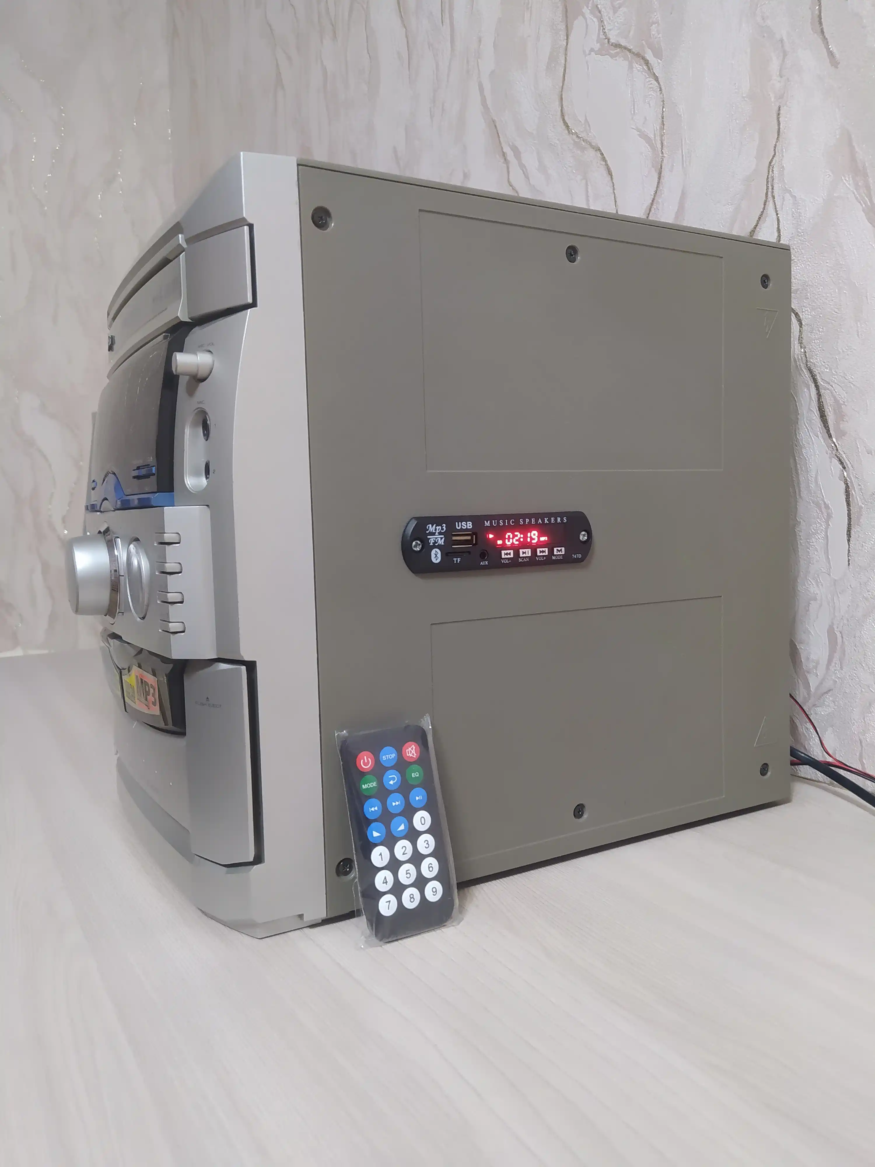 Mp3 modul, audiodekoder pultli, 12V, FM, AUX