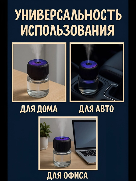«Yulduzli osmon» effektiga ega havo namlagich – avtomobil, uy va ofis uchun!