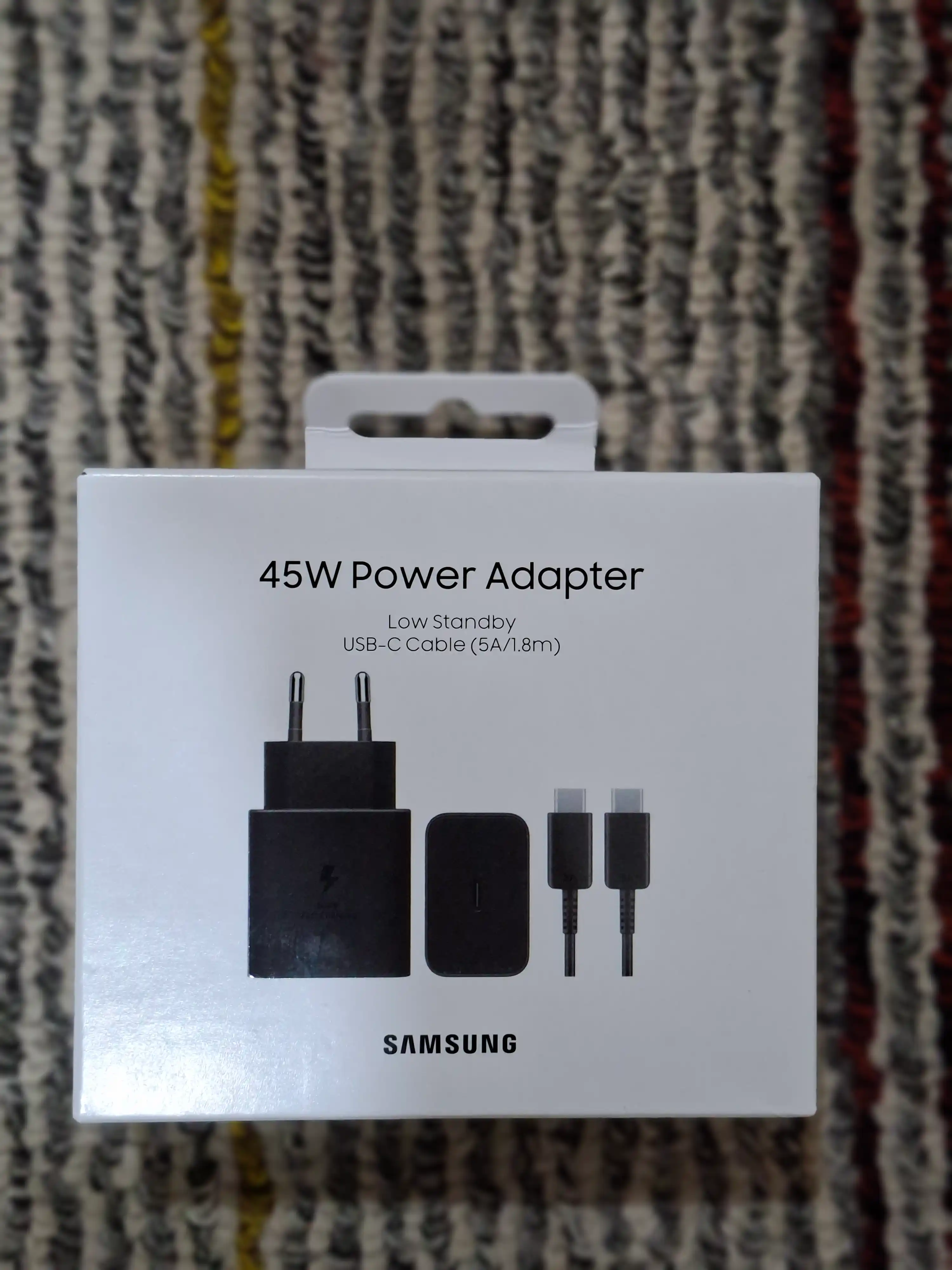 Блок питания Samsung 45w, с кабелем, type-c