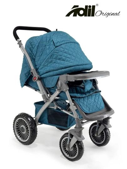 Коляска детская Adil, всесезонная, прогулочная — ALPMOT-862W-ГОЛУБ