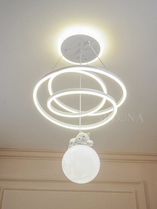 Lyustra Led, 3xil yoritish rejimli, balandligi sozlanadi, svetodiodli,bolalar xonasi uchun