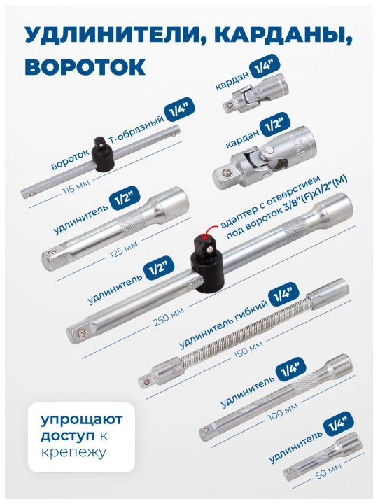 Набор инструментов Scheppach, ключей, от 82 до 202 предметов в кейсе