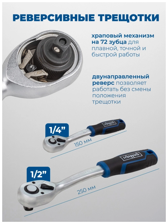 Набор инструментов Scheppach, ключей, от 82 до 202 предметов в кейсе
