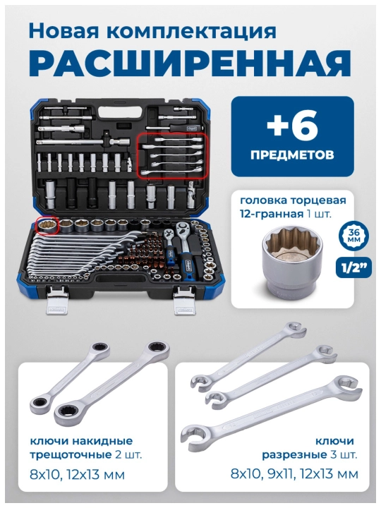 Набор инструментов Scheppach, ключей, от 82 до 202 предметов в кейсе