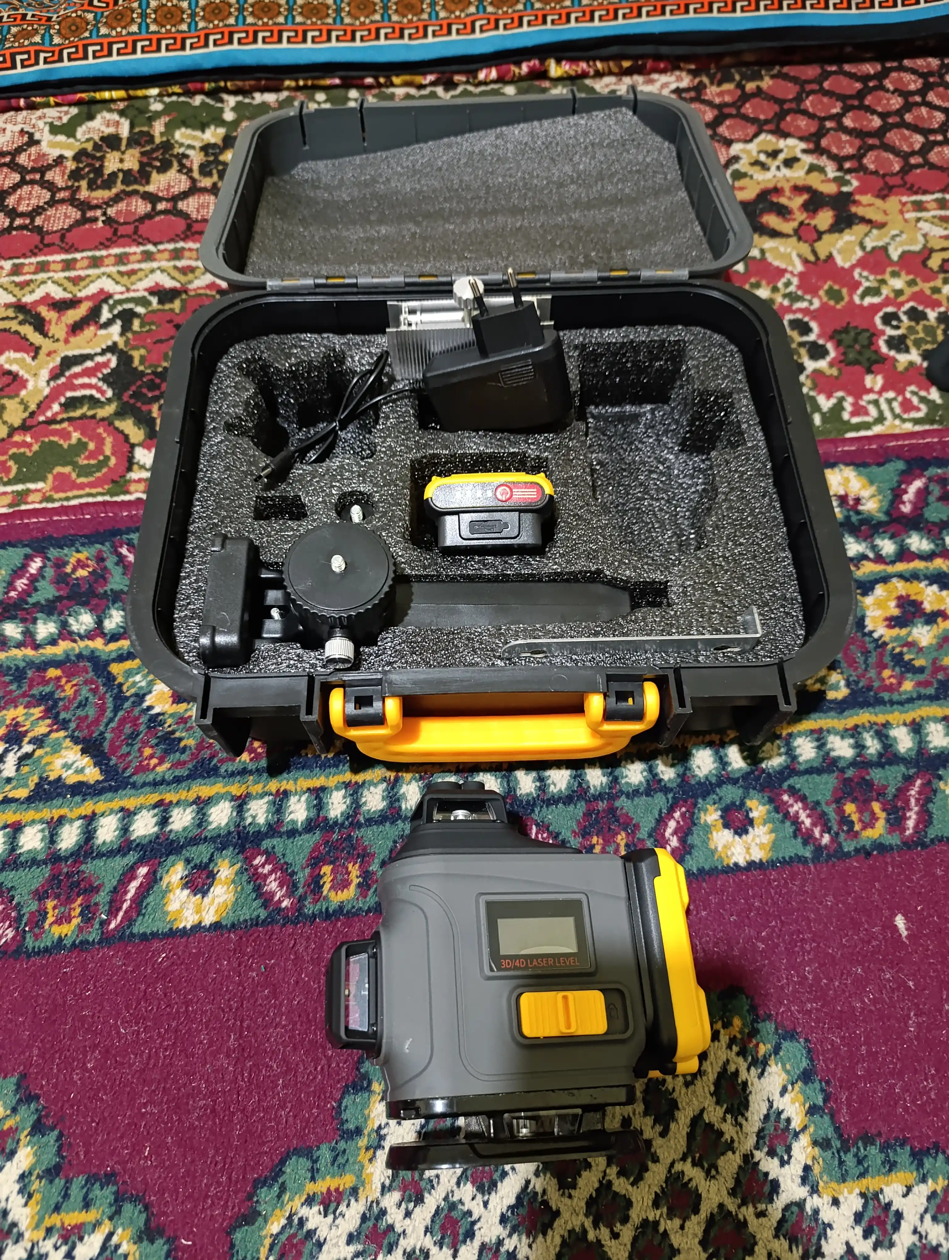 Lazer darajasi, ERAMAX professional, 16 qatorli, 4D shtativli, qurilish 3D