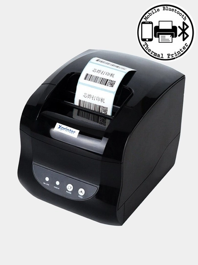 Термопринтер этикеток и для чека Xprinter XP-365B Bluetooth, 80 мм, 127 mm/s USB