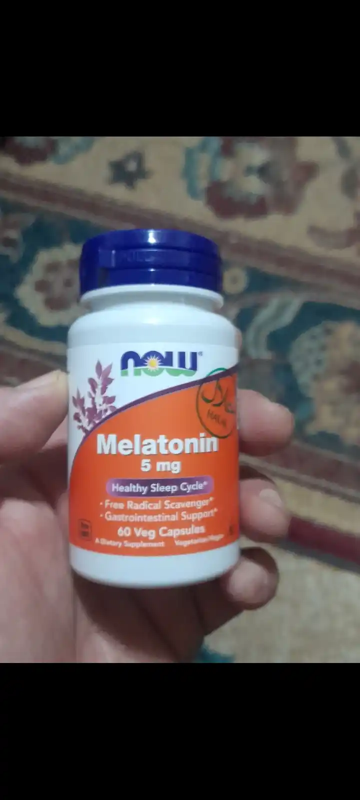 Мелатонин NOW Supplements, цикл здорового сна, 5 мг, капсулы Халяль
