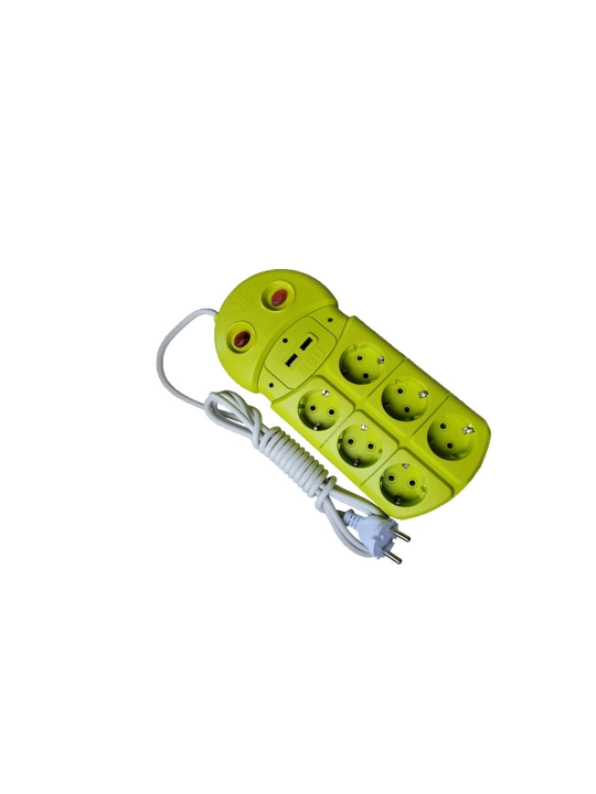 Сетевой фильтр, удлинитель, 3 м, USB порт, 5 розеток, 6 розеток, 8 розеток