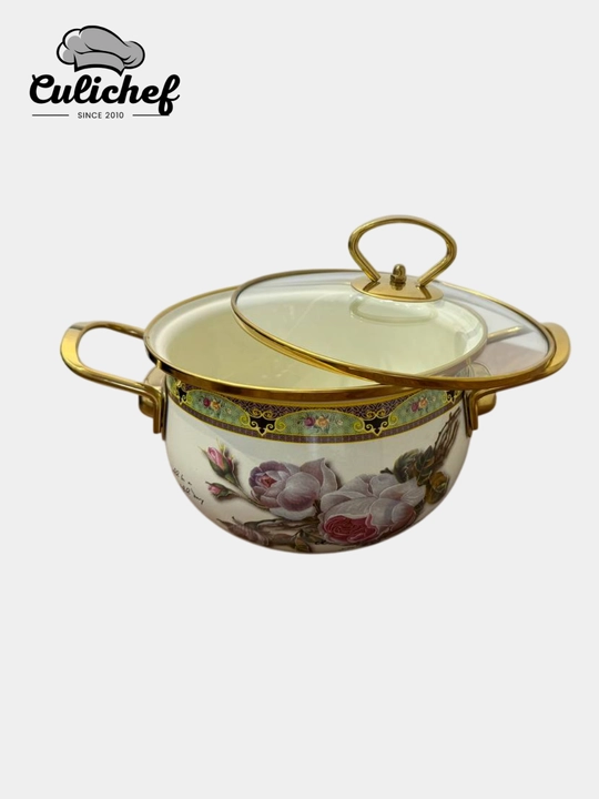 Emal qilingan sho'rva kostryulka, 18*11.5 sm - 2.0 litr, 28*17 sm - 8.0 litr