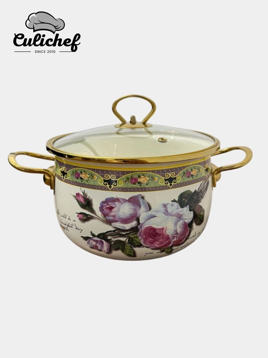 Emal qilingan sho'rva kostryulka, 18*11.5 sm - 2.0 litr, 28*17 sm - 8.0 litr