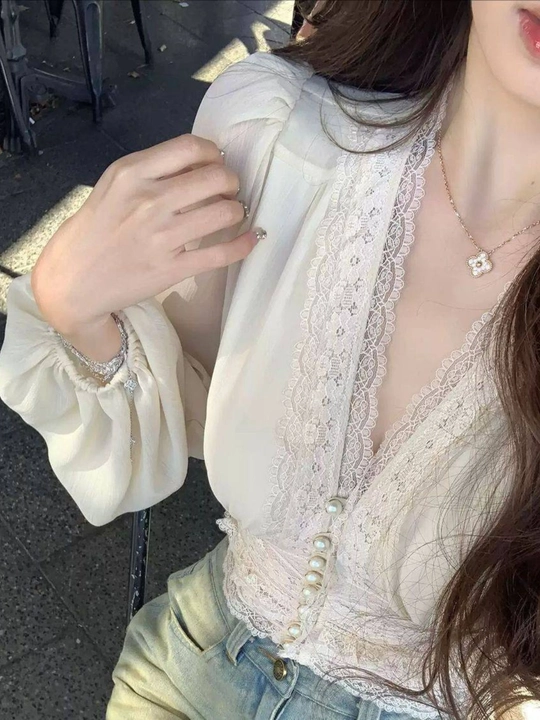 Kofta oq, maktab, ofis va o'qish uchun oq bluzka, 3XL gacha