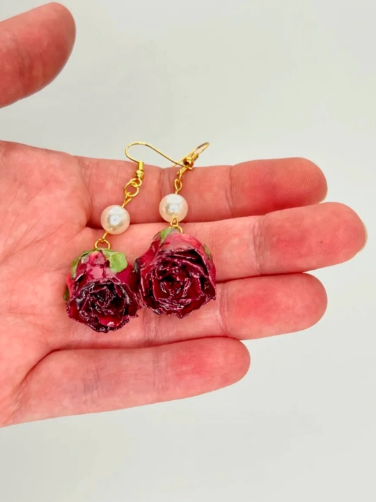Серьги женские, круглые, со стразами