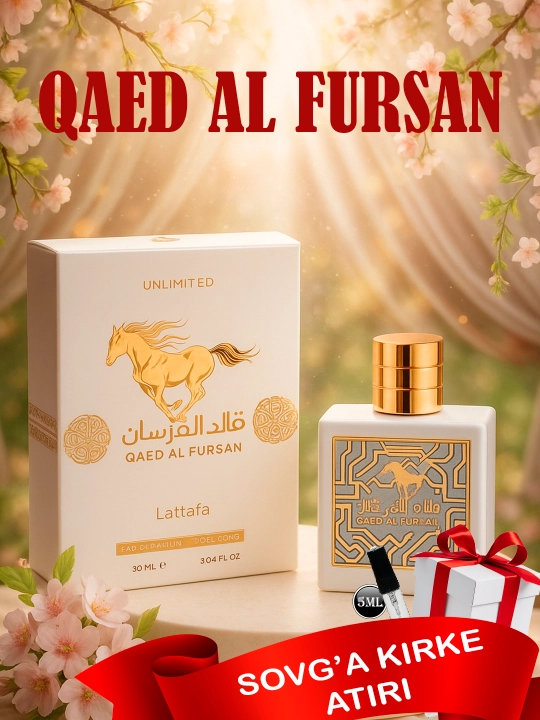 Parfyum Lattafa Qaed Al Fursan parfyum, uniseks 90 ml + Kirke parfyum namunasida sovg'a 5 ml - 