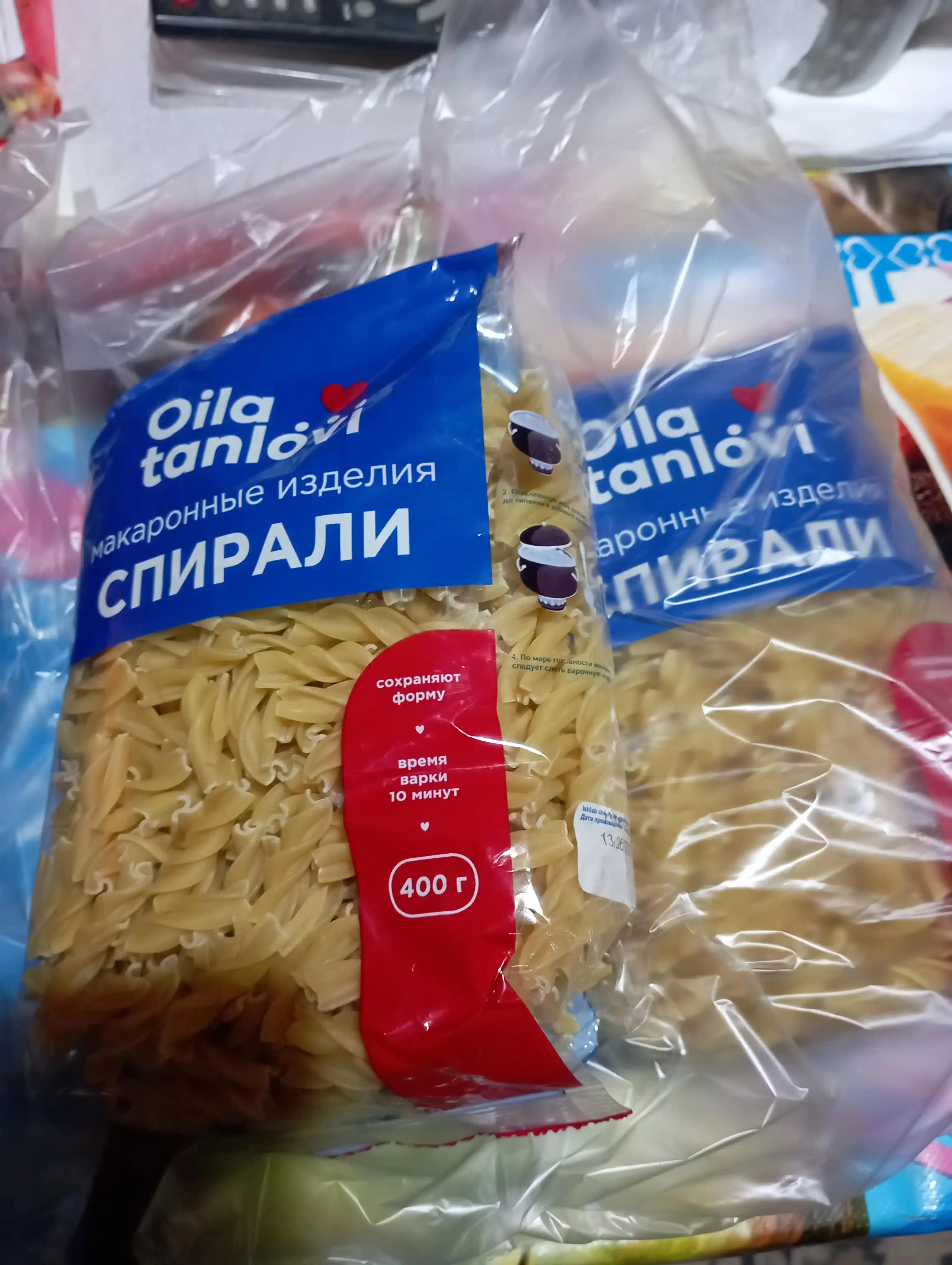 Макаронные изделия Oila Tanlovi Спирали, 400 г