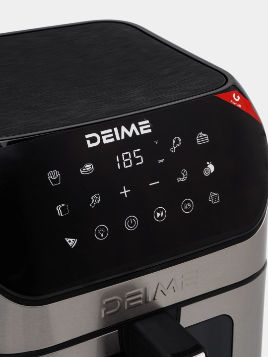 Deime aerogrill, 6, 7, 8, 10 l, yog‘siz qovurish, 1800 Vt quvvatli, ko‘p funksiyali
