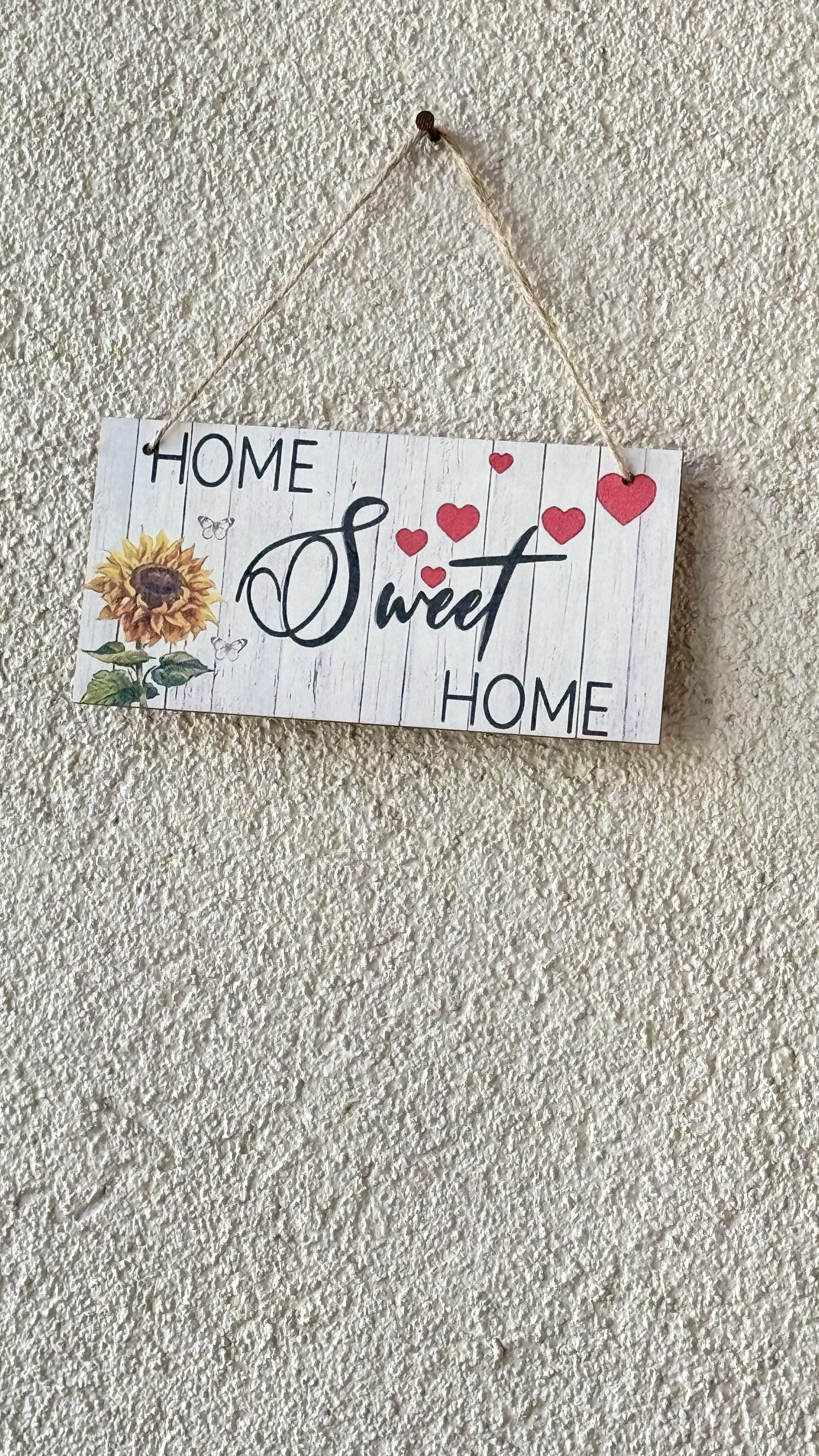 Uyning ichki qismini bezash uchun dekorativ plastinka HOME, 20х10 см