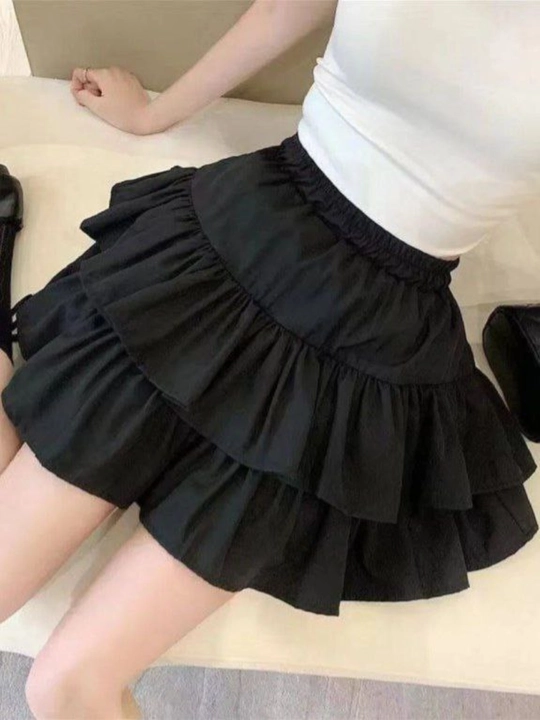 Qizlar va ayollar uchun yubka, maktab uchun qora yubka