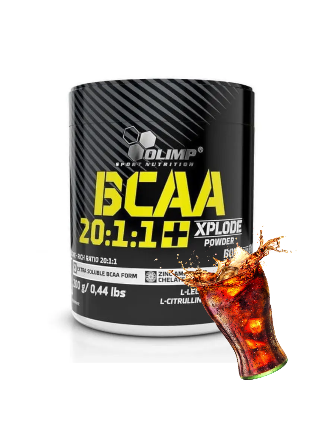 Olimp BCAA 20:1:1, 200 g, muskullar tiklanishi uchun BSA